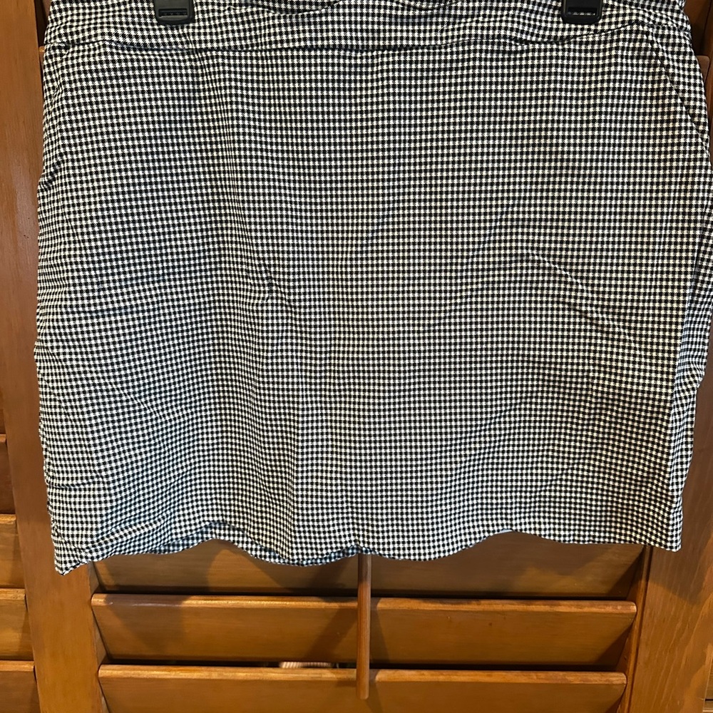 Tribal Black and White Checkered Skort